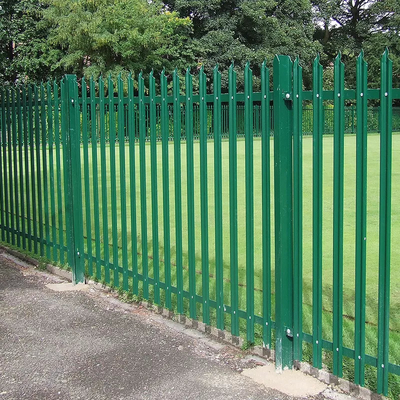 1.8m High Powder Coating Galvanized Palisade Fencing D Section Pale