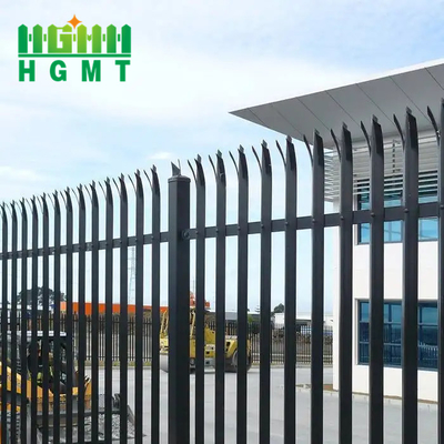 Steel 3.6m High W Section Palisade Fence Powder Coated Pvc Coating