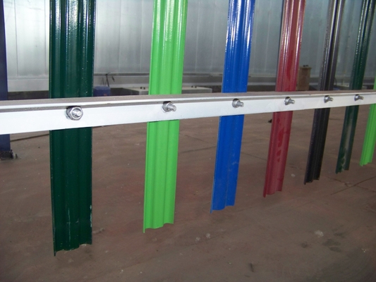 Steel 3.6m High W Section Palisade Fence Powder Coated Pvc Coating