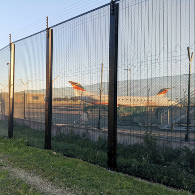 높은 보안 내구성 맑은 전망 358 용접 된 철망 울타리 항 등산 공항 프로젝트