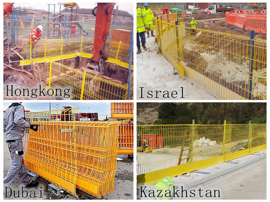 강화 된 미드 레일이있는 충격 방지 에지 보호 장벽