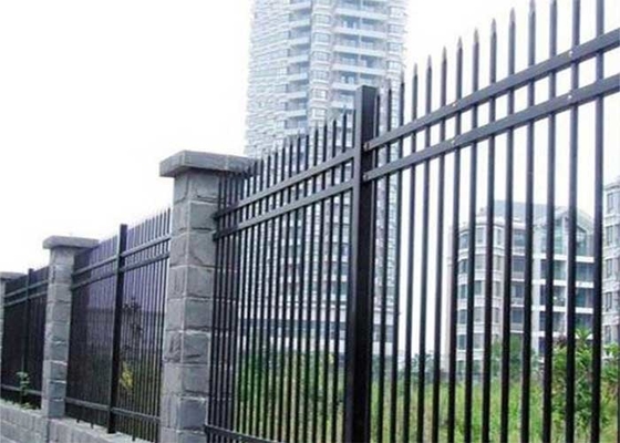 Heat Treated 3m High Wrought Iron Steel Fence ISO14001