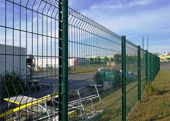 Ral9010 Airport Welded Wire Mesh Fencing 55*200mm PVC Coated